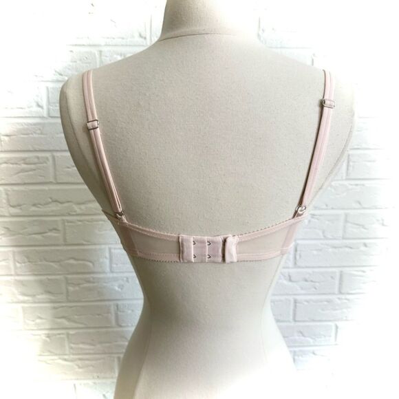 Victoria’s Secret Unlined Demi Pink Lace Bra Size 34D - Picture 2 of 5